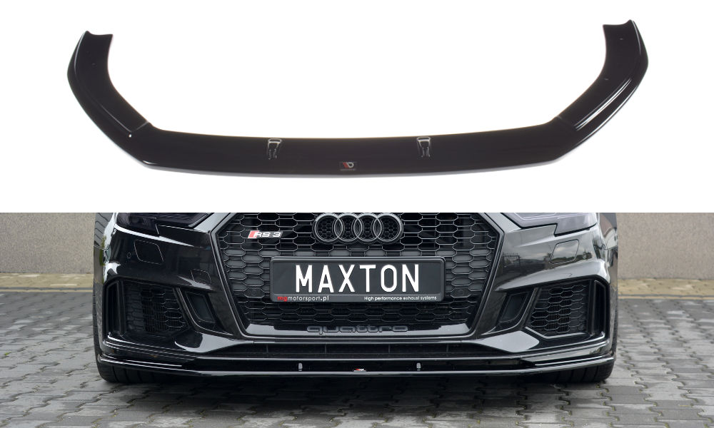 Front Ansatz V.1 für Audi RS3 Sportback 8V Facelift schwarz Hochglanz