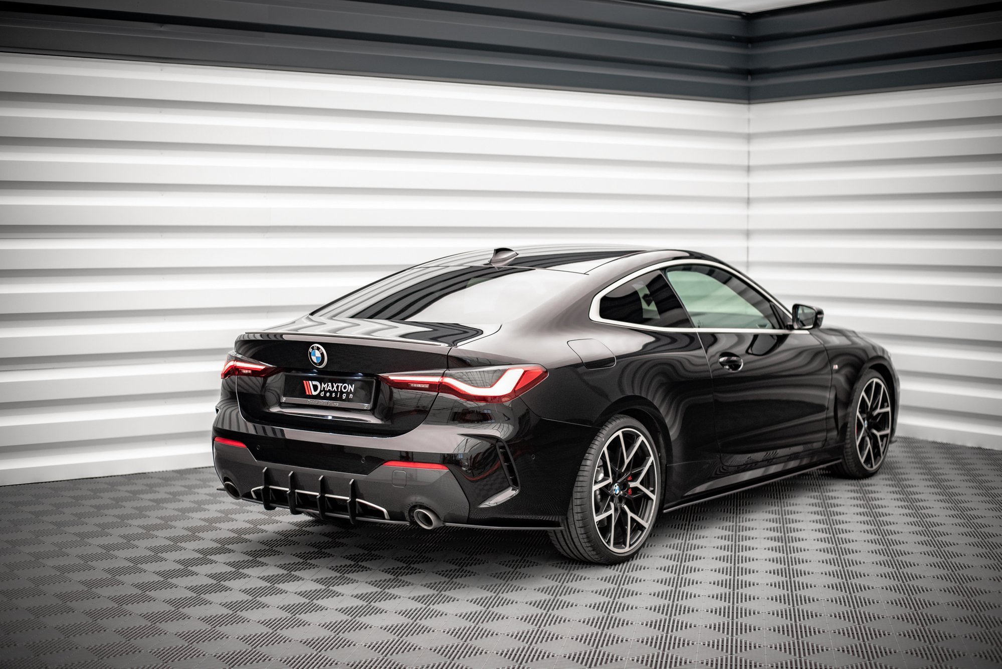 Street Pro Heckschürze Heck Ansatz Diffusor passend für BMW 4er M-Paket G22 rot
