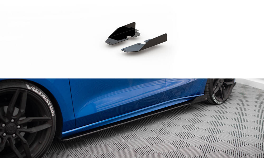 Seitenschweller Flaps für Ford Focus ST / ST-Line Mk4 schwarz Hochglanz
