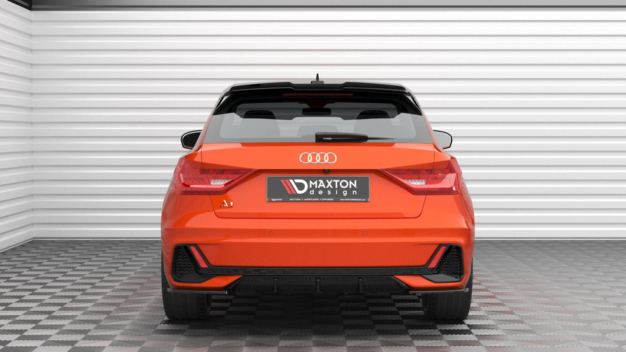 Street+ Heck Ansatz Flaps V.2 passend für Audi A1 S-Line GB schwarz Hochglanz