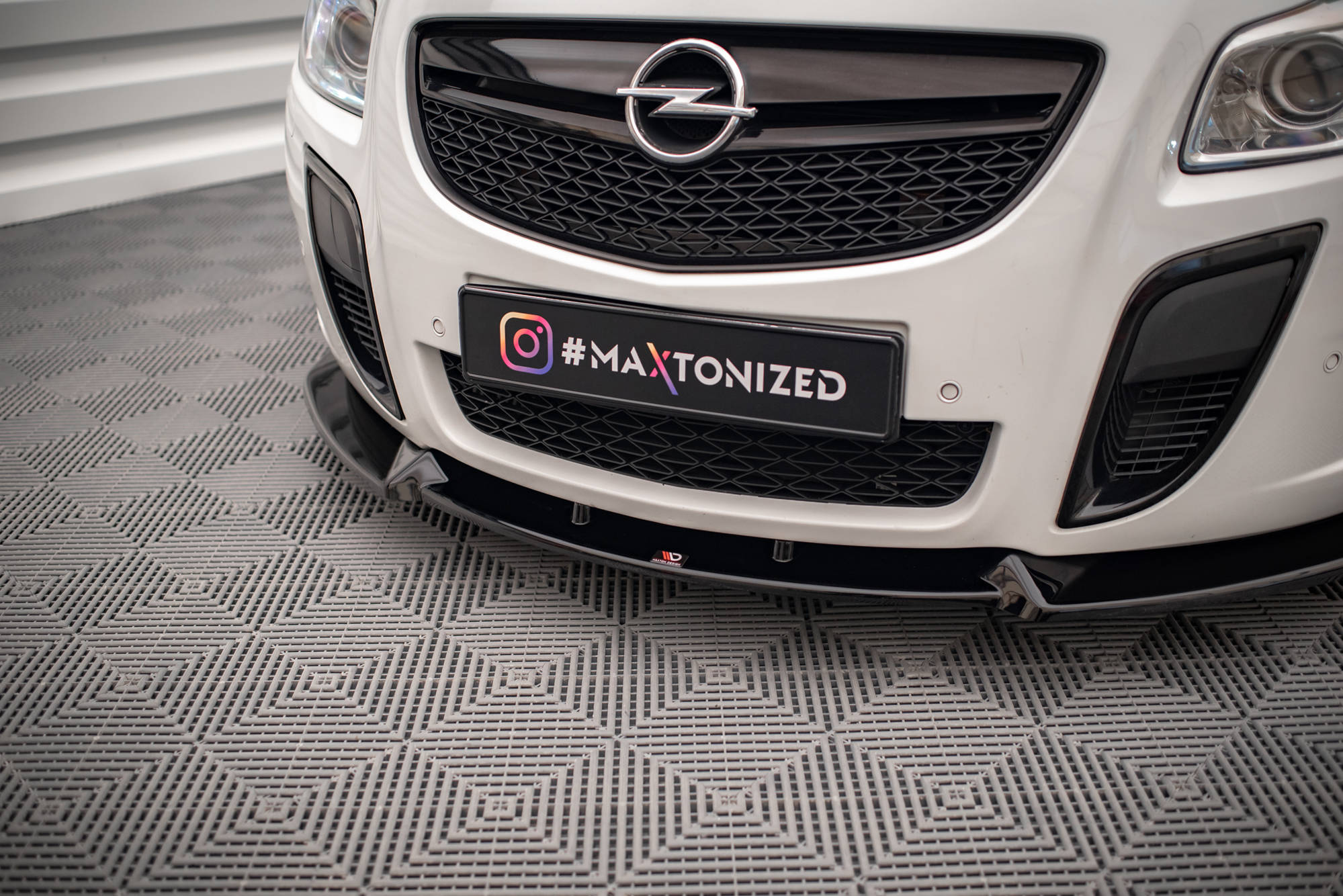 Street+ Spoilerlippe Front Ansatz V.2 passend für Opel Insignia OPC Mk1 schwarz Hochglanz