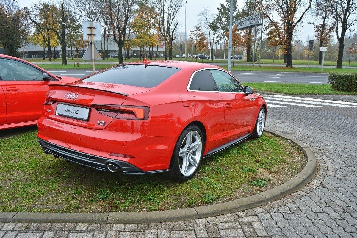 Seitenschweller Ansatz für Audi S5 / A5 S-Line F5 Coupe schwarz Hochglanz