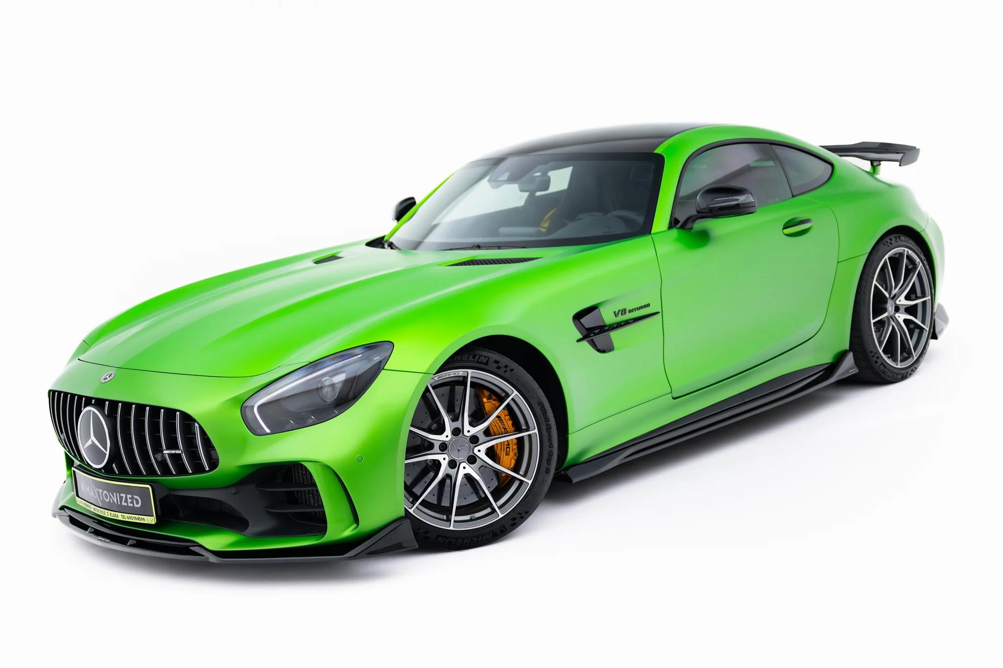 Seitenschweller Ansatz Paar passend für Mercedes-AMG GT R C190 Facelift schwarz Hochglanz
