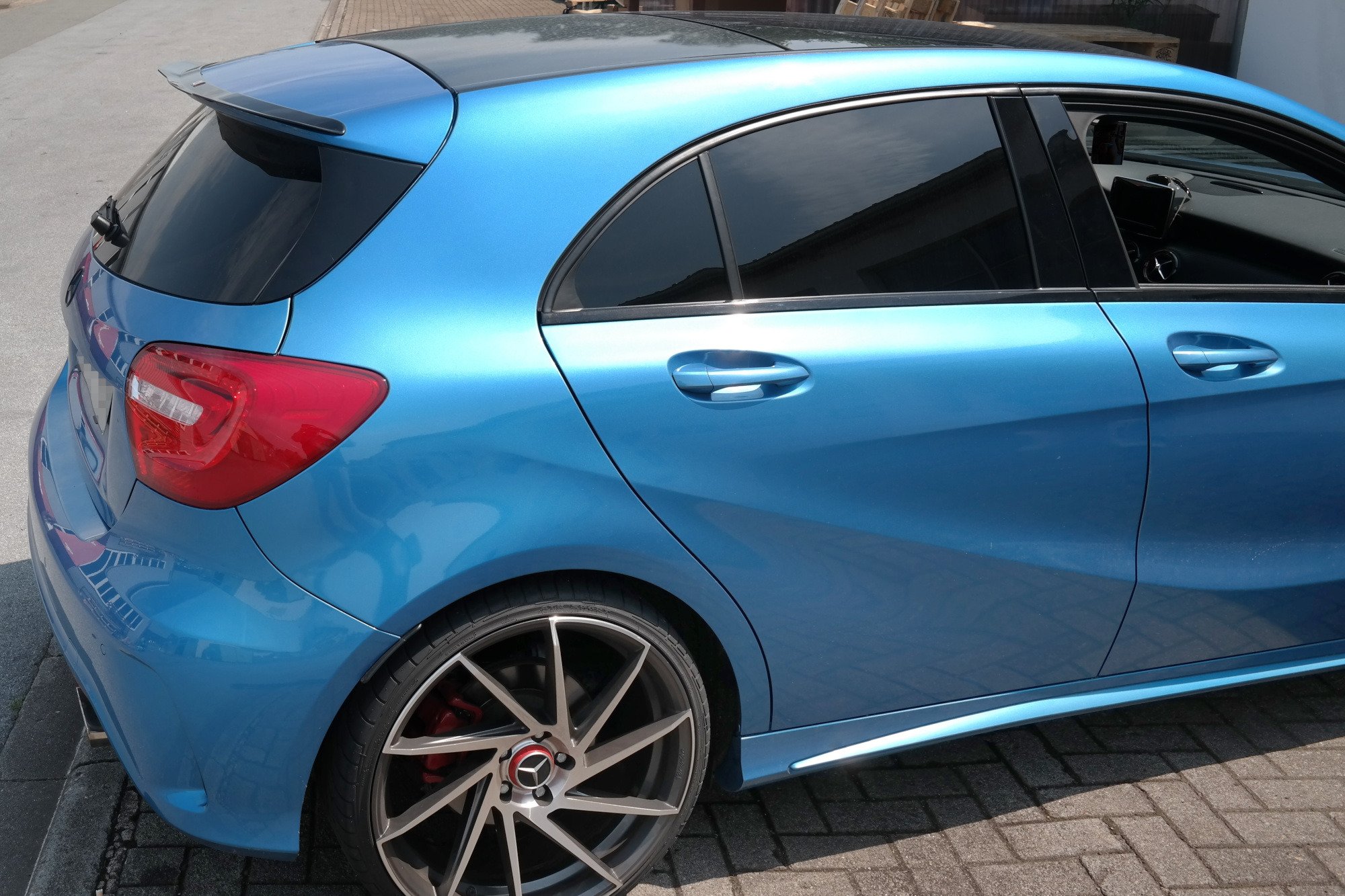 Spoiler CAP für Mercedes-Benz A W176 schwarz matt
