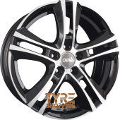 DBV ANDORRA II Schwarz Glänzend Front Poliert Einteilig 17 Zoll