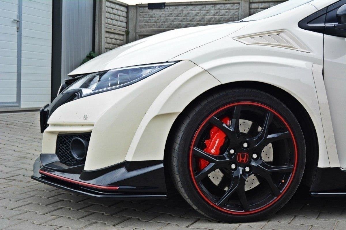 Street+ Spoilerlippe Front Ansatz V.1 passend für Honda Civic IX TYPE R schwarz Hochglanz
