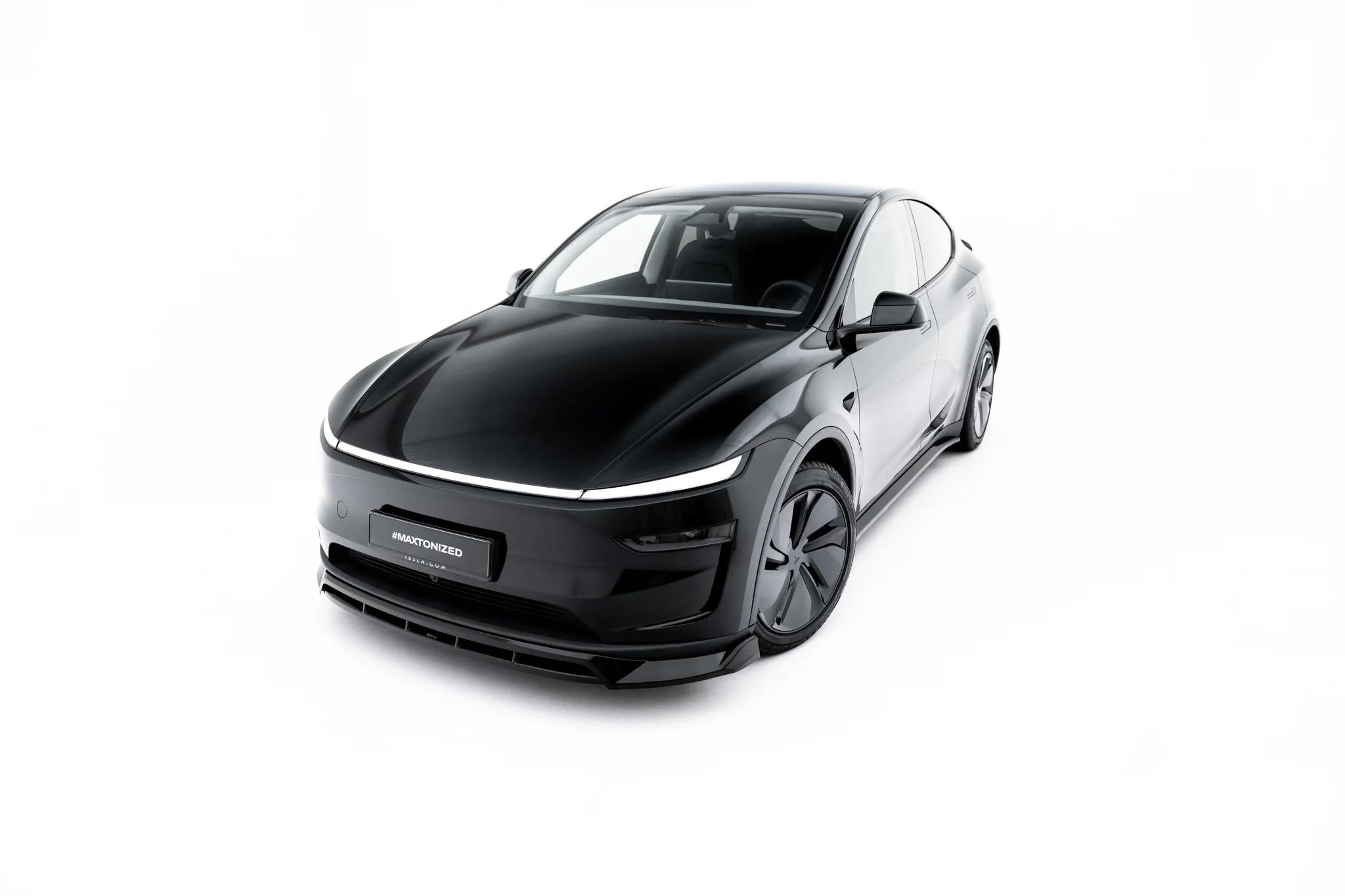 Frontlippe passend für Tesla Model Y Premium Mk1 Facelift schwarz Hochglanz