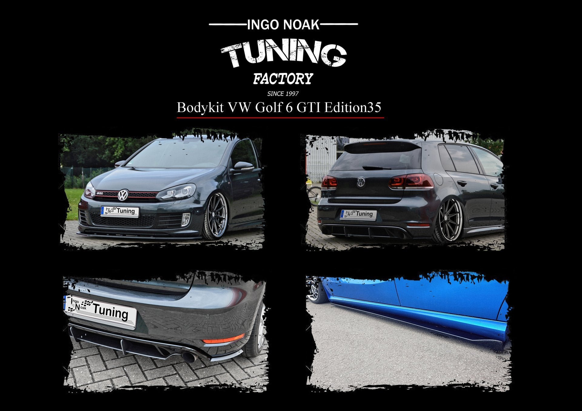 Bodykit für VW Golf 6 GTI Edition35 (Schwarz Matt)