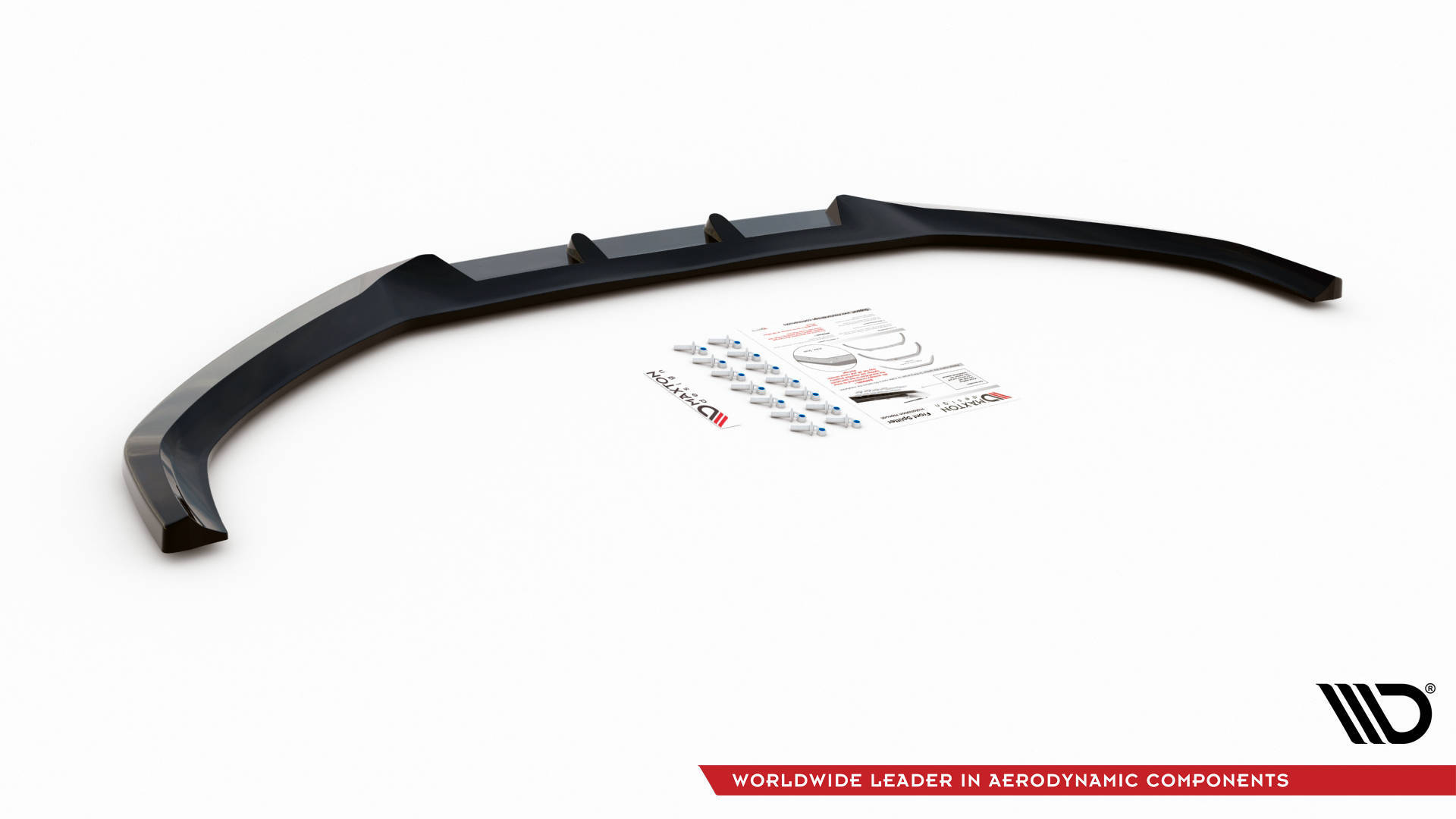 Street+ Spoilerlippe Front Ansatz V.1 passend für Audi A4 B9 schwarz Hochglanz