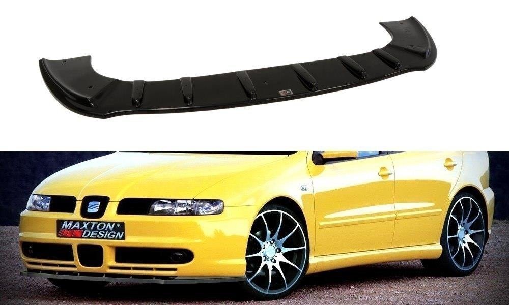 Street+ Spoilerlippe Front Ansatz passend für Seat Leon MK1 mit Sport Stoßstange schwarz Hochglanz