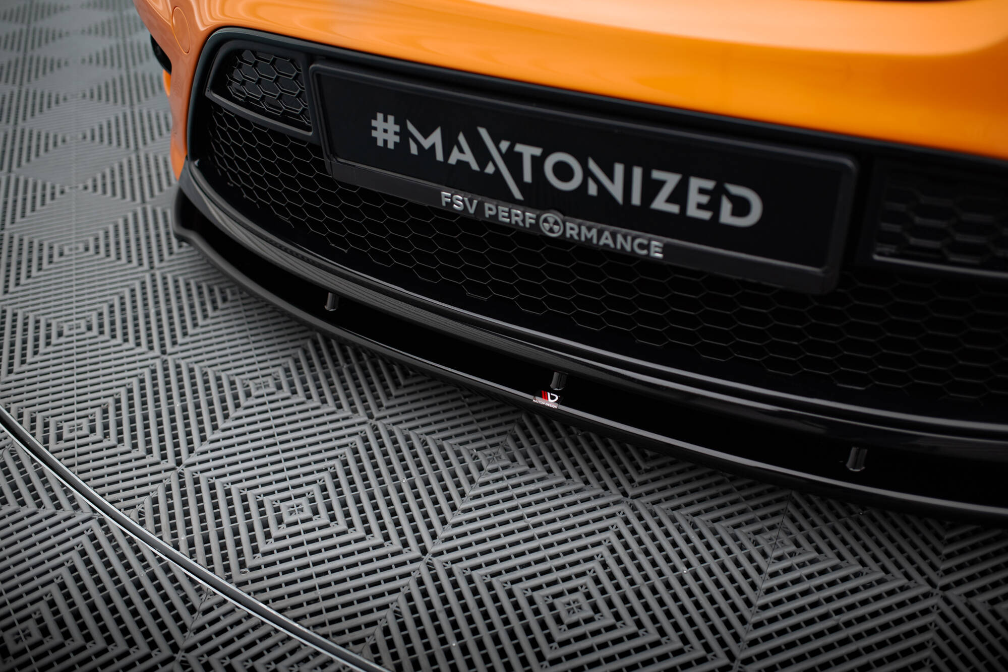 Street+ Spoilerlippe Front Ansatz passend für Ford Focus ST Mk2 FL schwarz Hochglanz