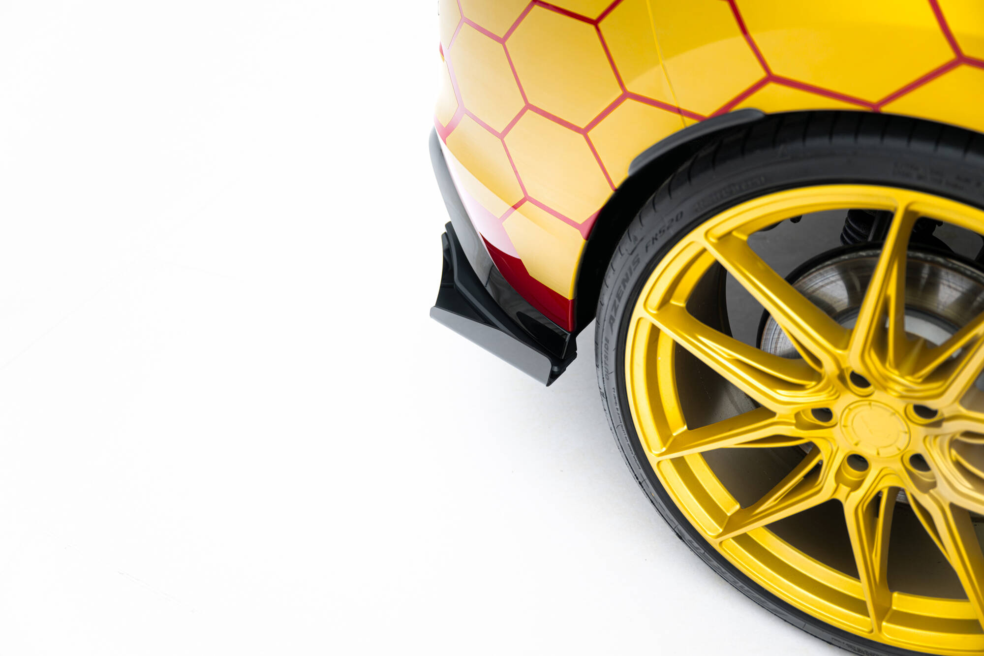 Street Pro Heck Ansatz Flaps passend für Ford VW Golf GTI Clubsport Mk8 FL schwarz Hochglanz