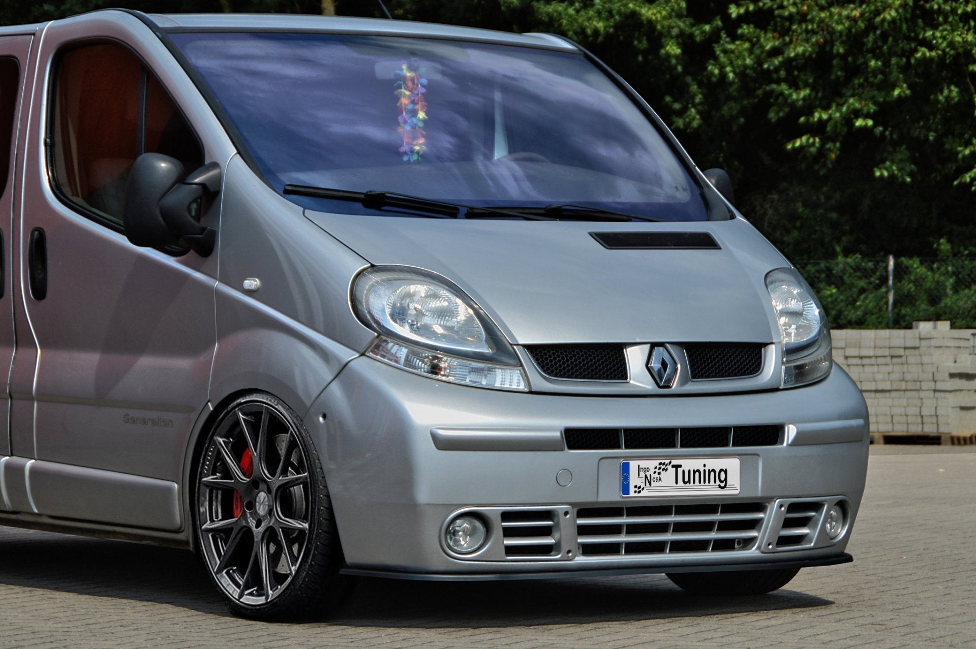 Cup Frontspoilerlippe für Renault Traffic 2 (Schwarz Matt)