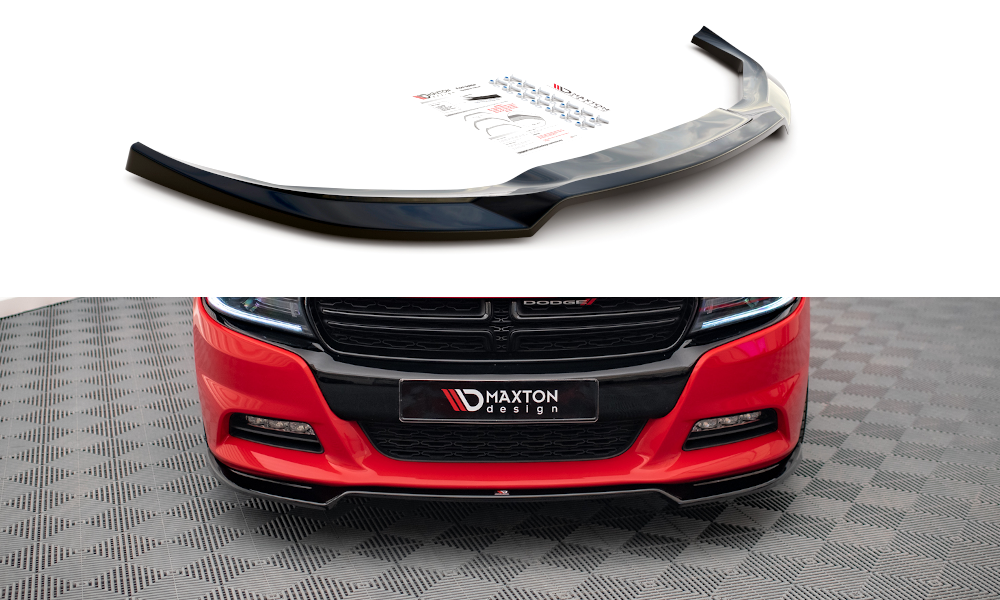 Street+ Spoilerlippe Front Ansatz V.2 passend für Dodge Charger RT Mk7 FL schwarz Hochglanz