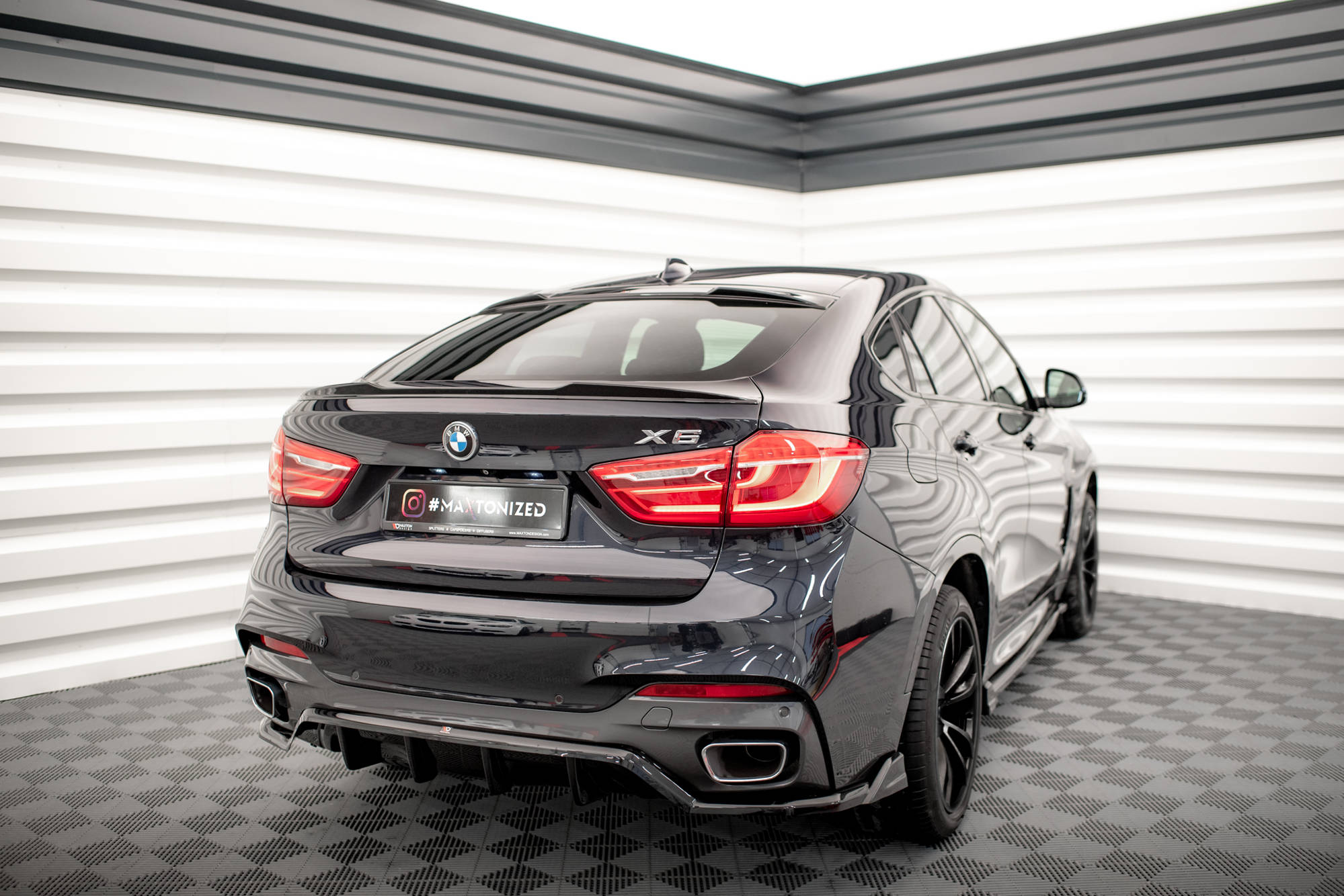 Heck Spoiler Aufsatz Abrisskante 3D V.1 passend für BMW X6 F16 M-Paket / X6 M F86 schwarz Hochglanz