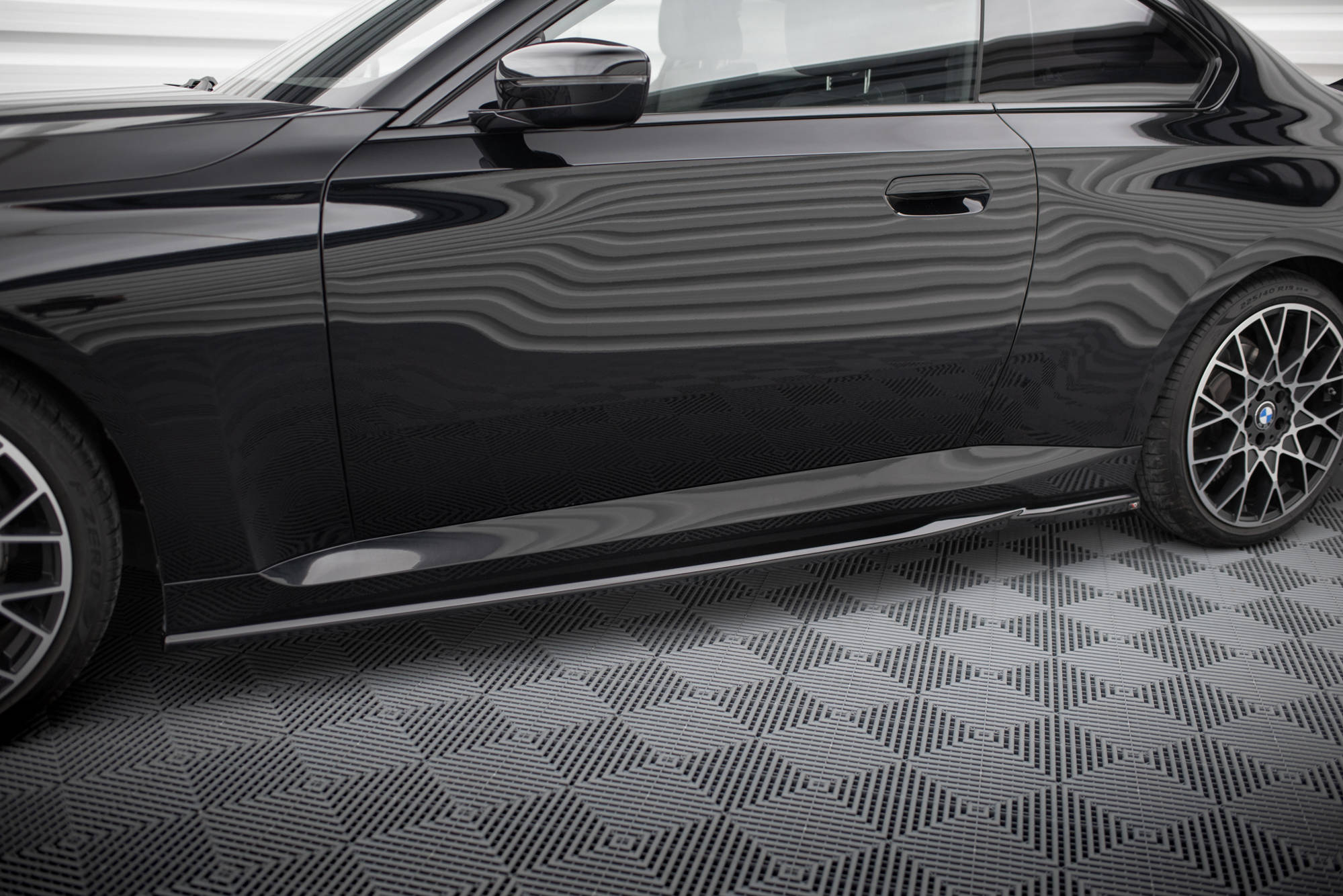 Street+ Seitenschweller Leisten V.1 passend für BMW 2 Coupe G42 schwarz Hochglanz