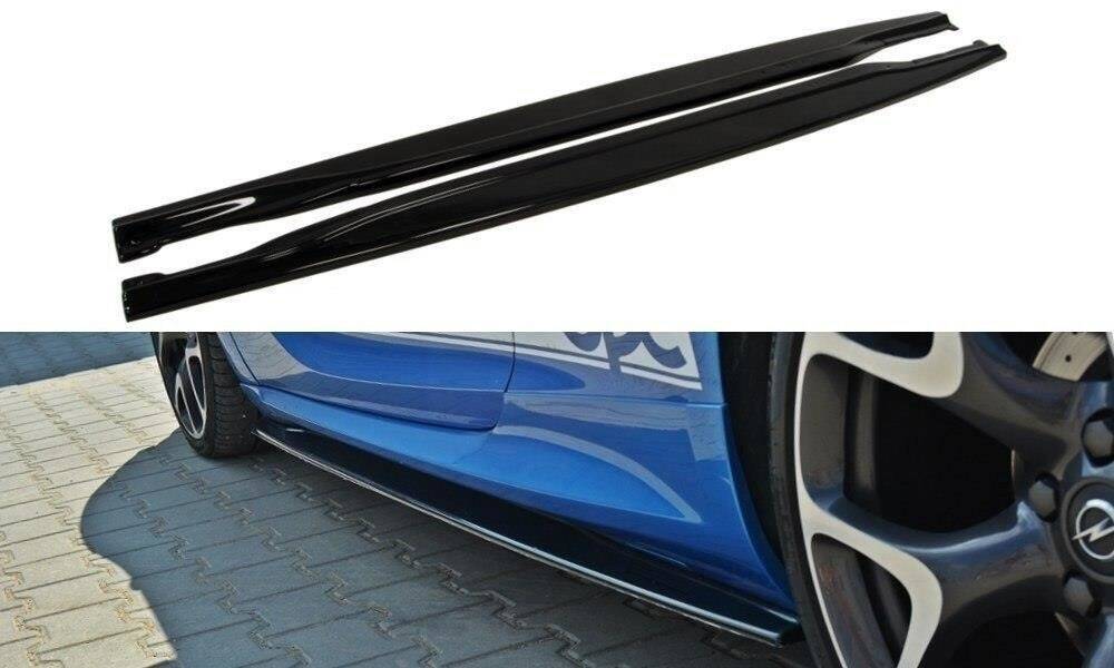 Street+ Seitenschweller Leisten passend für Opel Astra OPC / VXR J schwarz Hochglanz
