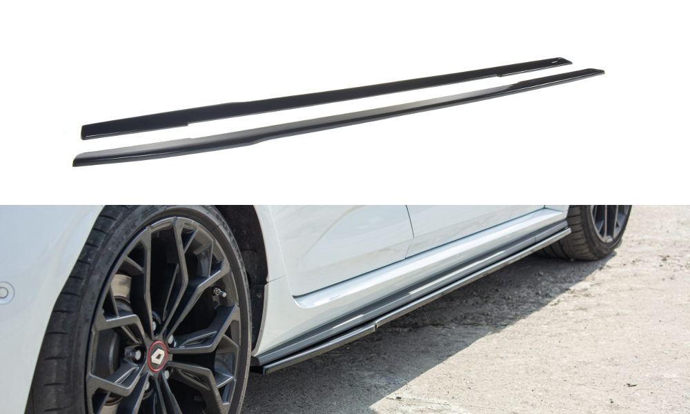 Seitenschweller Ansatz für Renault Megane IV RS schwarz Hochglanz