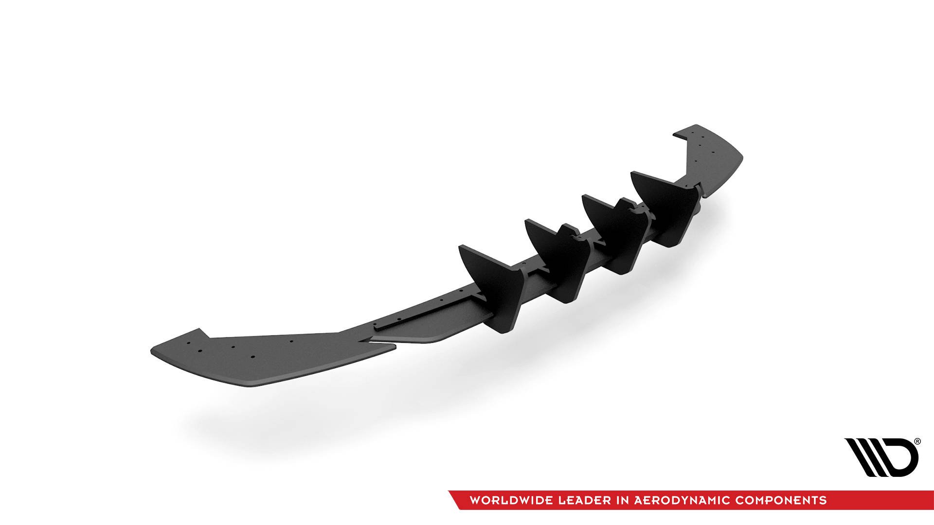 Street Pro Heck Ansatz Diffusor + Flaps passend für Seat Leon FR Hatchback Mk4 schwarz-rot