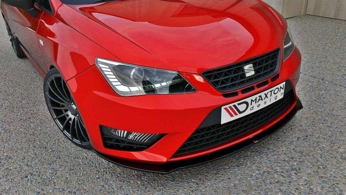 Street+ Spoilerlippe Front Ansatz passend für Seat Ibiza IV CUPRA 6J FL schwarz Hochglanz