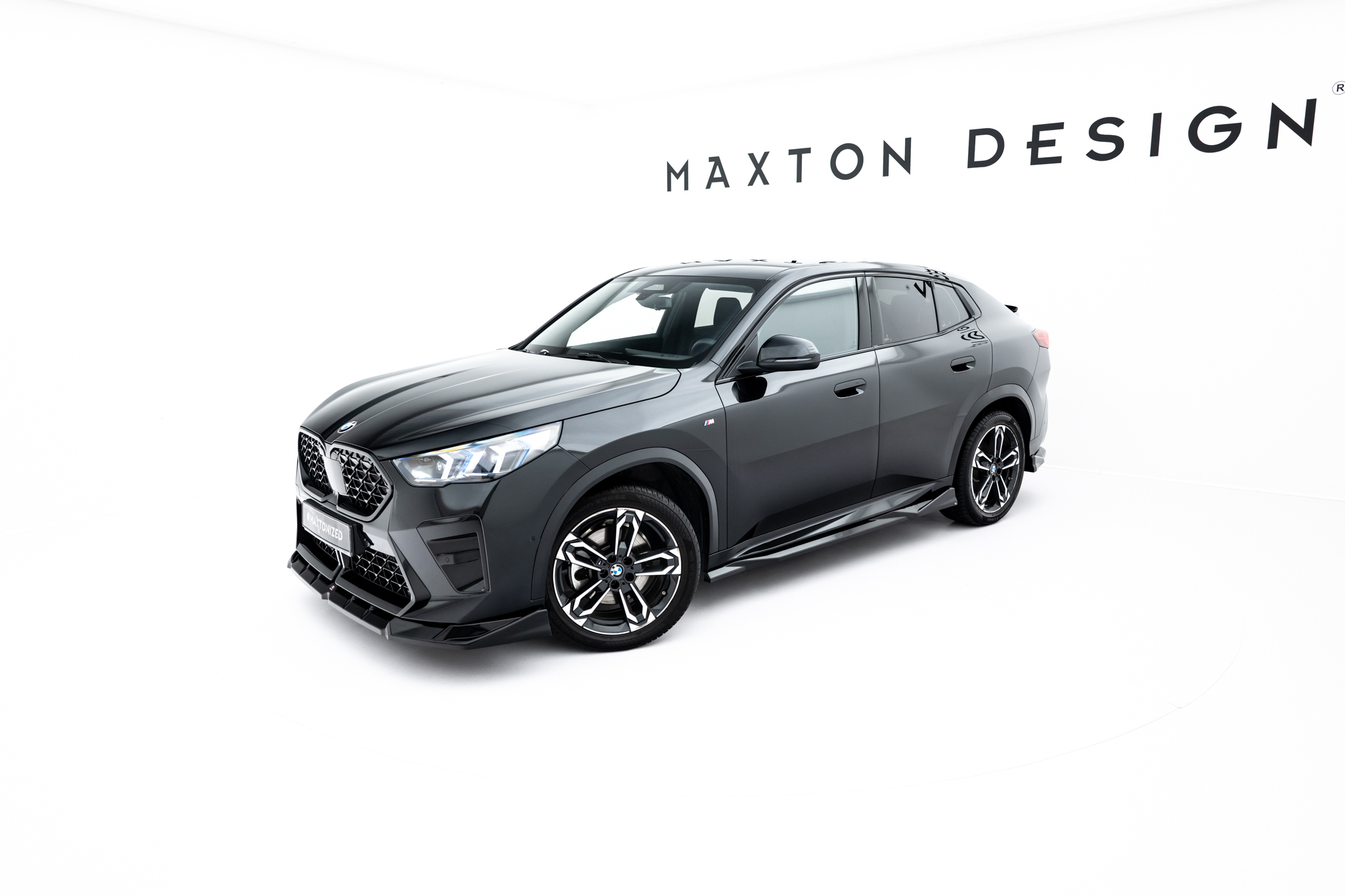 Street+ Seitenschweller Leisten passend für BMW X2 M35i U10 schwarz Hochglanz