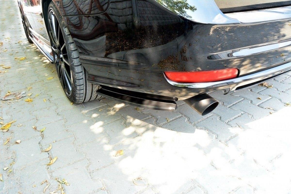 Heck Ansatz Flaps Diffusor für VOLVO V50F R-DESIGN schwarz Hochglanz