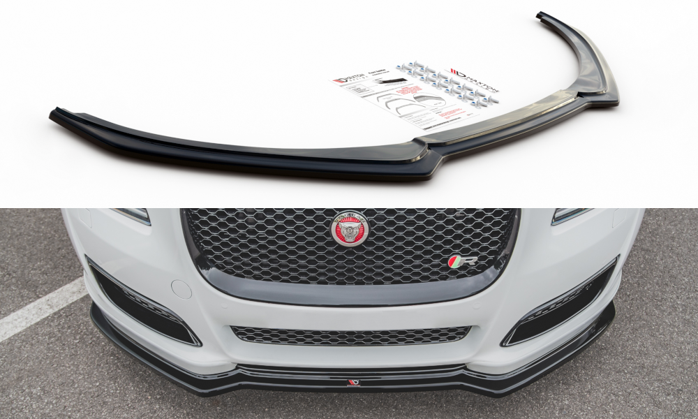 Front Ansatz für Jaguar XJ R-Sport X351 Facelift schwarz Hochglanz