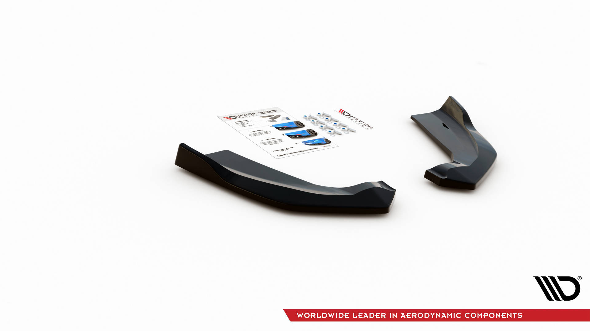 Street+ Heck Ansatz Flaps passend für Ford Escape ST-Line Mk3 schwarz Hochglanz