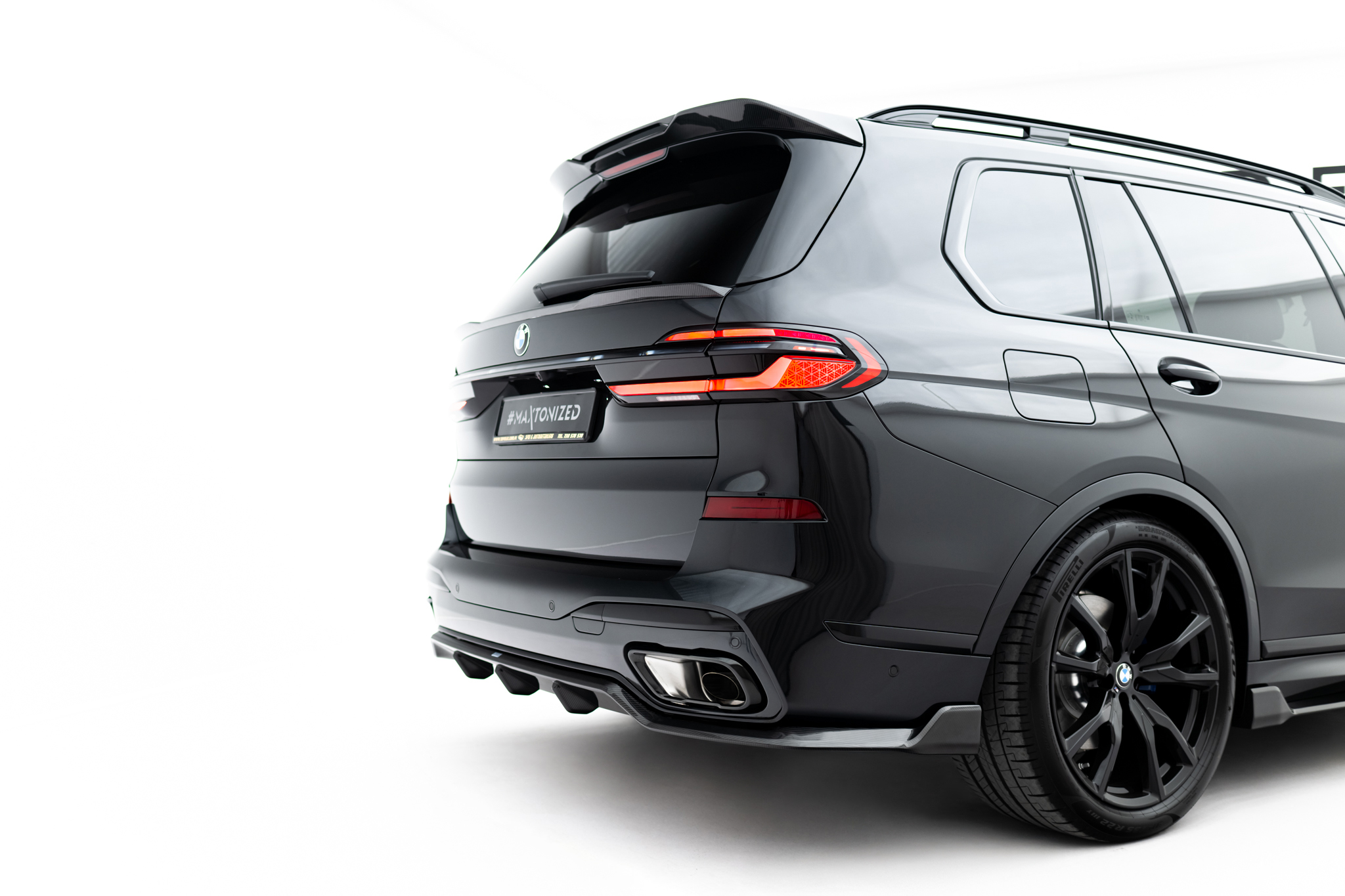 Carbon Fiber Heckklappenspoiler Unterer passend für BMW X7 M-Paket G07
