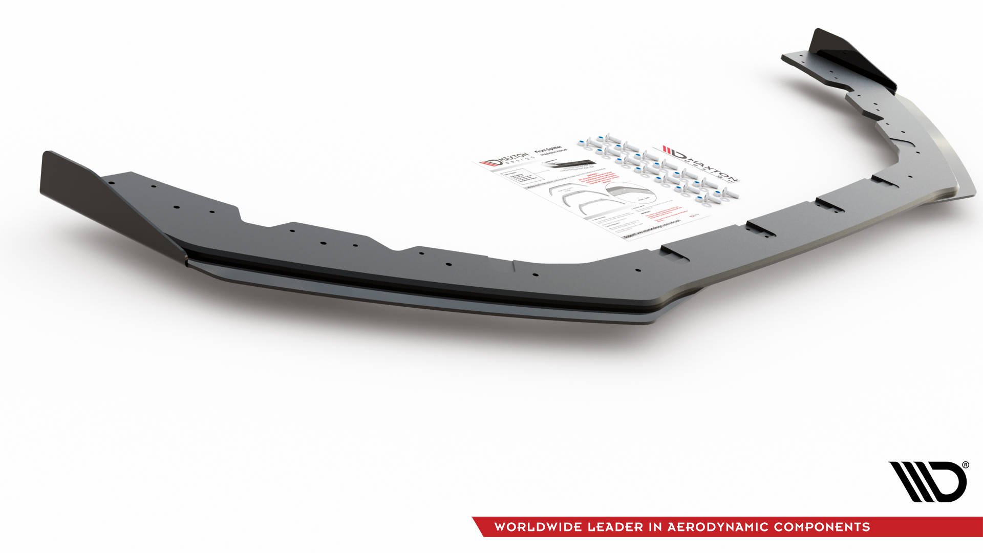Street Pro Spoilerlippe Front Ansatz + Flaps passend für Ford Focus RS Mk3 rot+ Hochglanz Flaps
