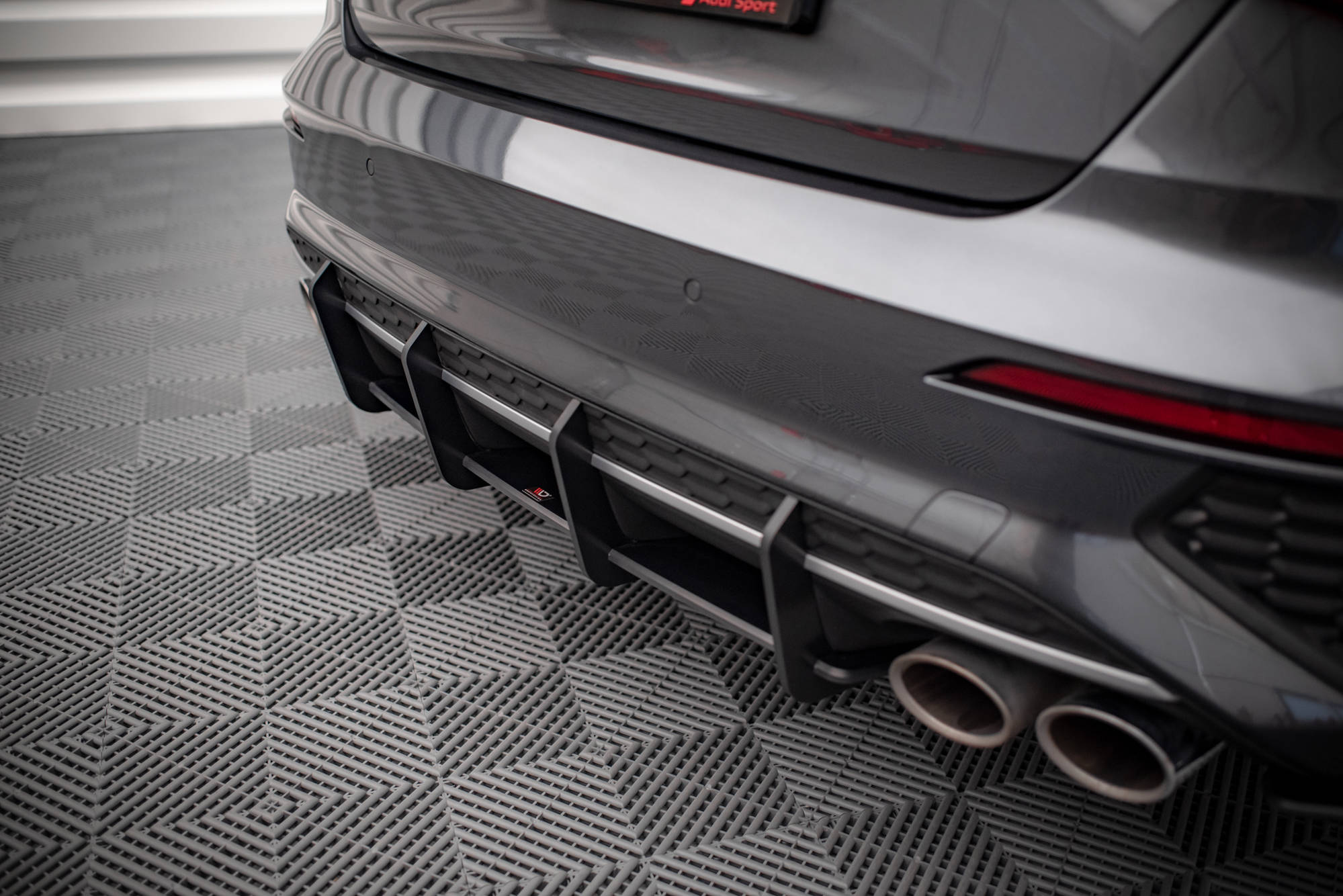 Street Pro Heckschürze Heck Ansatz Diffusor passend für Audi S3 Limousine 8Y rot
