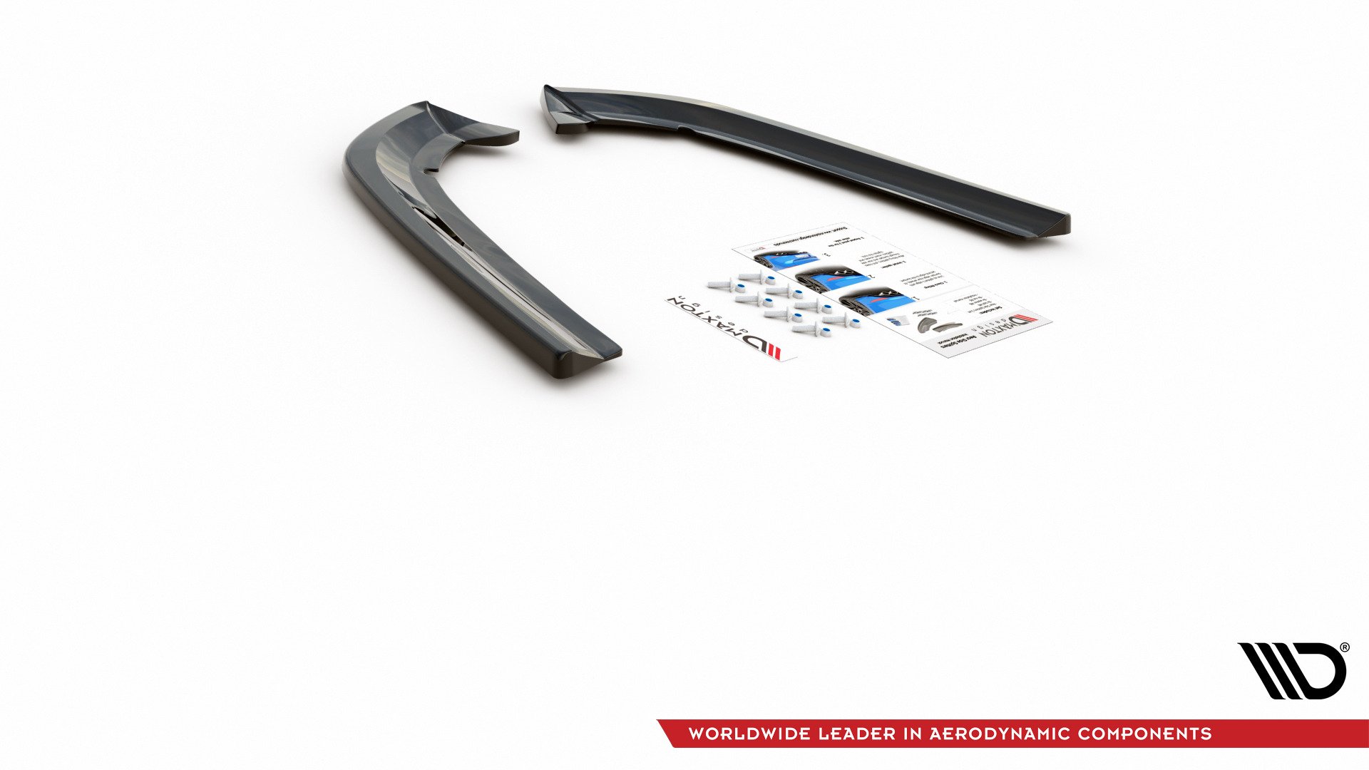 Heck Ansatz Flaps Diffusor für Ford Mondeo Vignale Mk5 Facelift schwarz Hochglanz