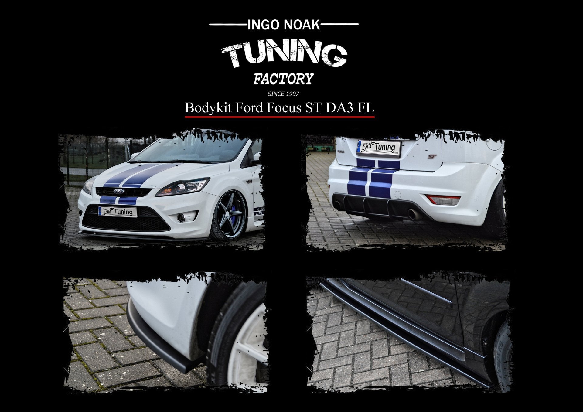 Bodykit für Ford Focus ST DA3 FL Bj.2007-2010 (Schwarz Matt)