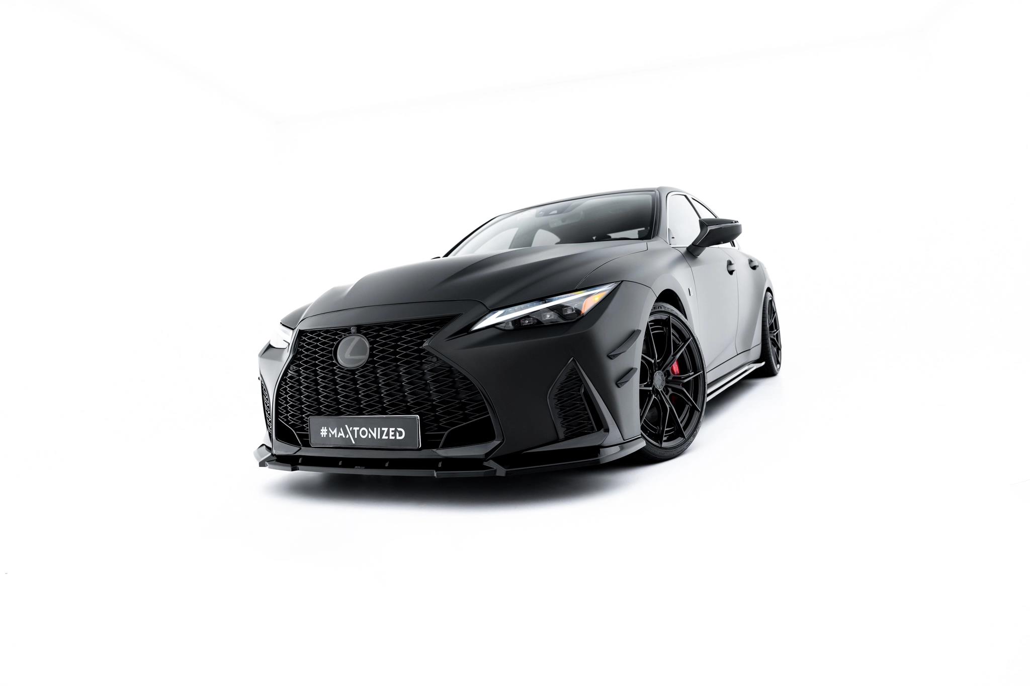 Frontlippe V.1 passend für Lexus IS 500 Mk3 Facelift 2 XE30 schwarz Hochglanz