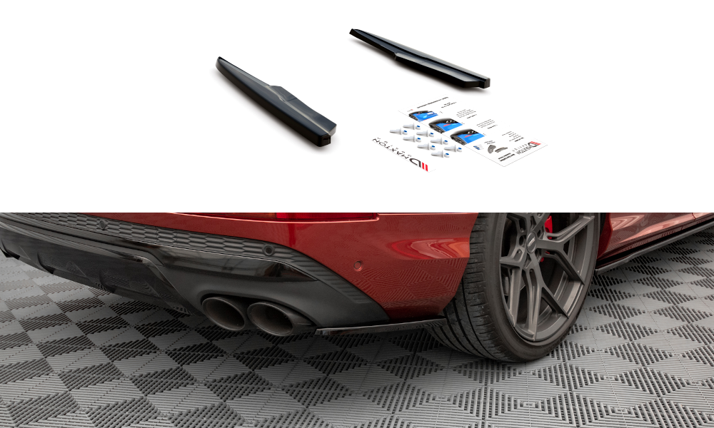 Street+ Heck Ansatz Flaps passend für Audi SQ7 Mk2 4M FL schwarz Hochglanz