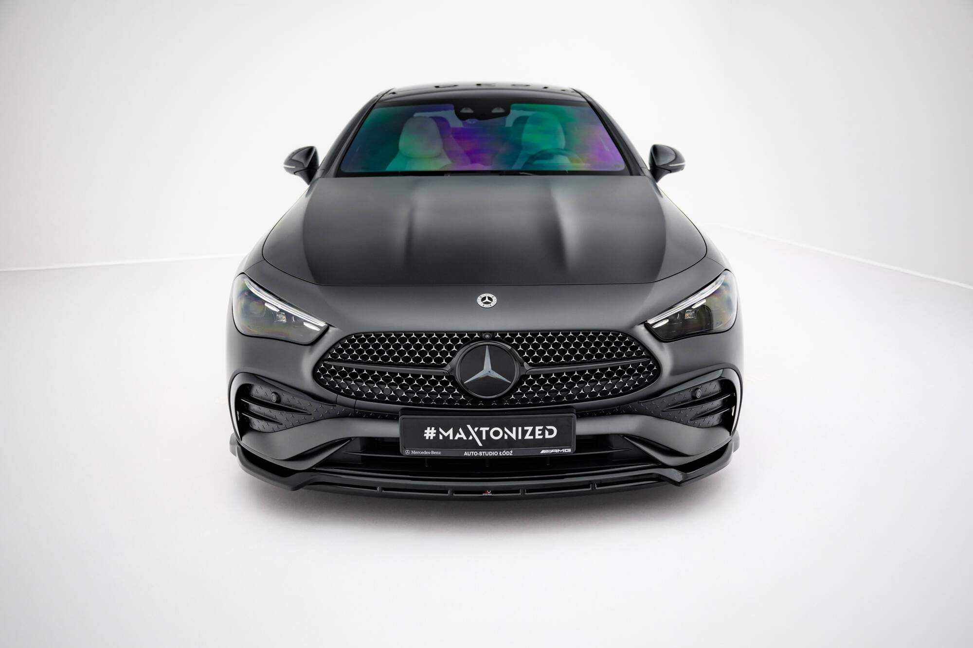 Street+ Spoilerlippe Front Ansatz V.1 passend für Mercedes CLE AMG-Line C236 schwarz Hochglanz