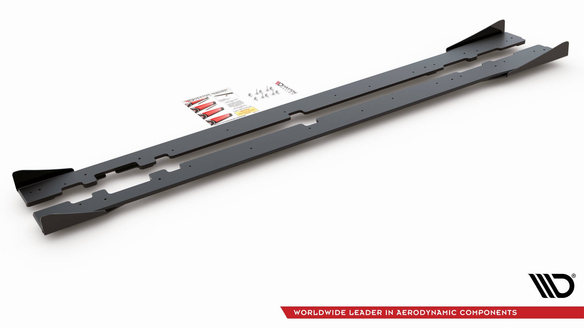 Street Pro Seitenschweller Leisten + Flaps passend für Mercedes-AMG C43 / AMG-Line Coupe C205 schwarz Hochglanz